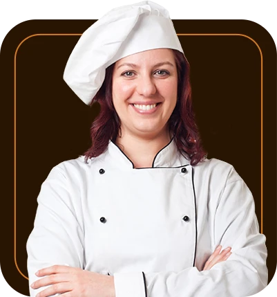 smiling woman chef